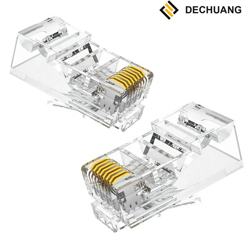 Ethernet Jack RJ45 Crystal Head Modular CAT6A Cat5e 8p8c Telecommunication Connector Unshielded Male Plug