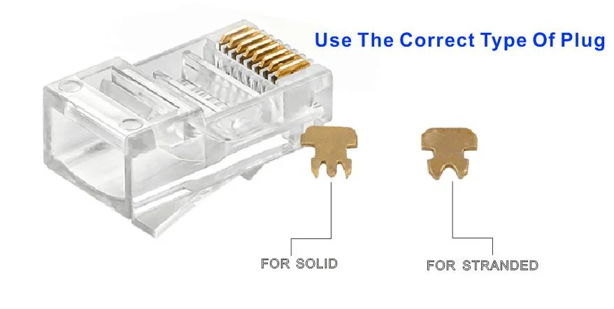 Pass Through CAT6A Male 8p8c Connector Modular Plug