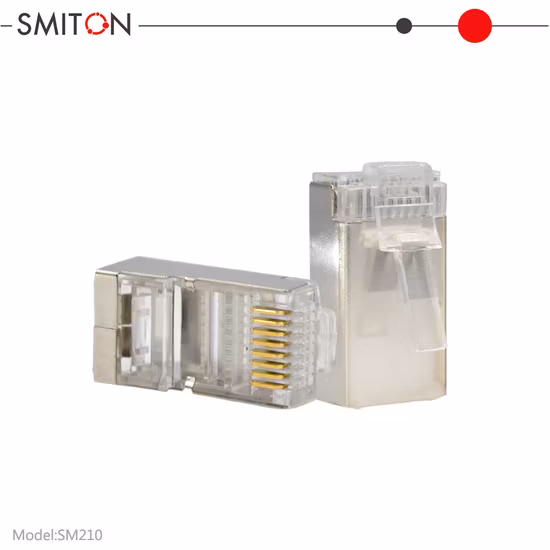 Manufacturer Direct Sales Cat5e CAT6 Cat7 RJ45 Data Transmission Connector RJ45 Shield 8p8c Gold Plated Modular Plug