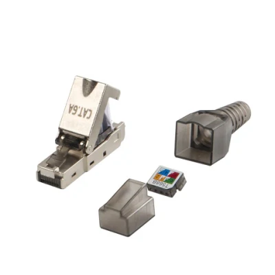 Fiche modulaire de connecteur sans outil CAT6A RJ45 8p8c