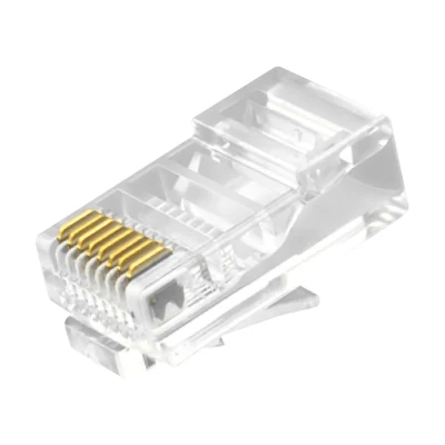 Connecteurs réseau non blindés (UTP) à prise modulaire CAT.5E RJ45 8P8C pour câble rond