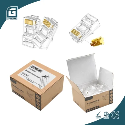 Gcabling UTP 8p8c RJ45 CAT6 CAT6A Unshield Networking Connection Cat5e RJ45 Ethernet Plug Modulaire