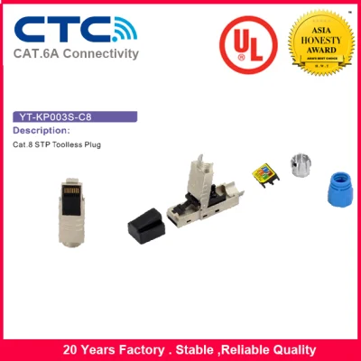 Prise modulaire RJ45 sans outil Cat8 STP