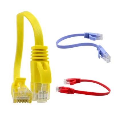 RJ45 Ethernet LAN Patch Cordons Câble Plat Cat 6 Patch Cordon CAT6 UTP Plat Cuivre Nu