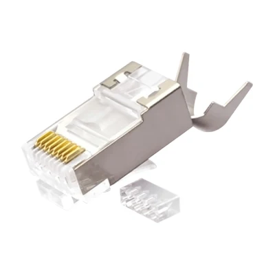 CAT.7 RJ45 8P8C Fiche modulaire blindée (FTP) Connecteurs réseau Kit de 2 pièces