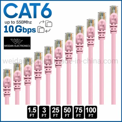 Câble réseau RJ45 U/UTP CAT6, cordon de raccordement CAT6A, couleur rouge