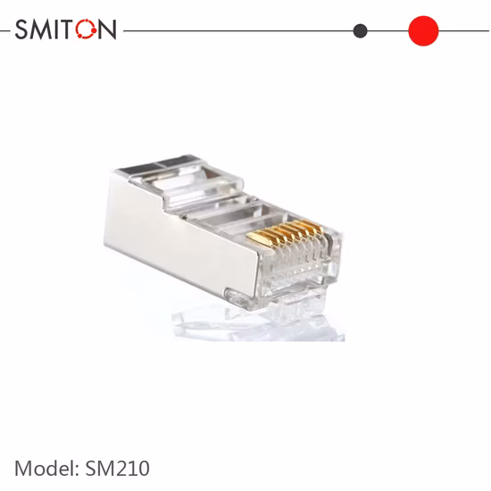 Ventes directes du fabricant Cat5e CAT6 Cat7 RJ45 Connecteur de transmission de données RJ45 Shield 8p8c Fiche modulaire plaquée or